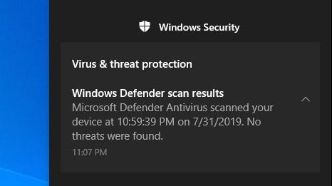 微软Windows 10 Defender品牌更名出现更多变化：安全智能更新