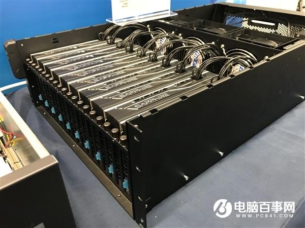 蓝宝石展示10块显卡并行：搭配AMD嵌入式霄龙