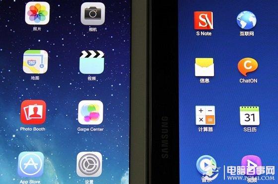 顶级旗舰对比 三星Note 10.1与iPad Air外观全面对比