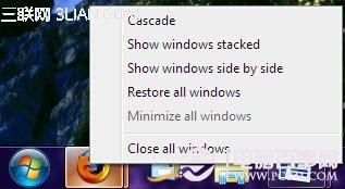 如何显示关闭还原 Windows 7任务栏