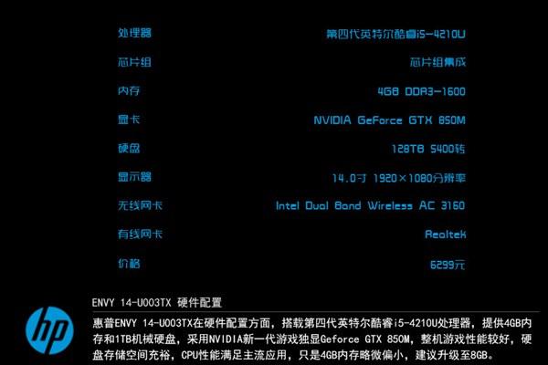 便携游戏记本 惠普Envy 14笔记本游戏性能评测