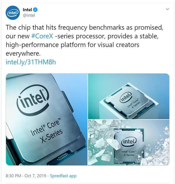 Intel花式“揶揄”对手:新酷睿X可以达到标称加速频率