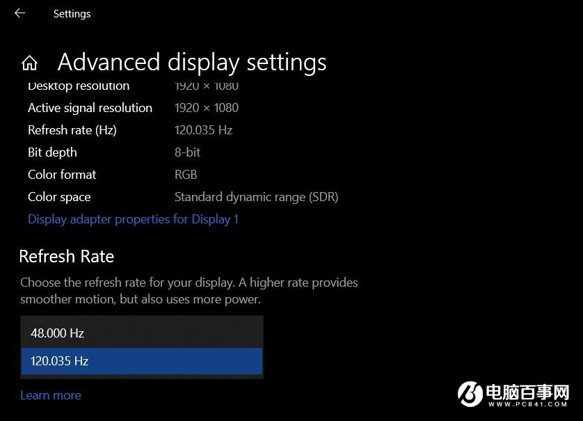 Win10 可在设置中更改显示器刷新率，开始菜单搜索体验改进