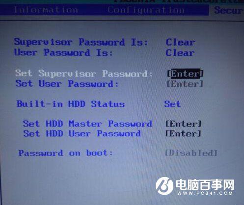 笔记本硬盘HDD User密码password怎么清除？电脑硬盘HDD User密码清除方法