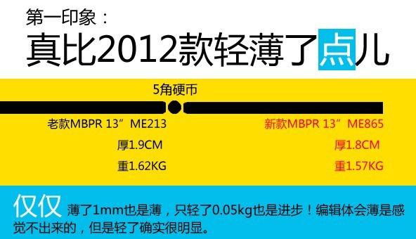 苹果MacBook Pro Retina 13笔记本评测