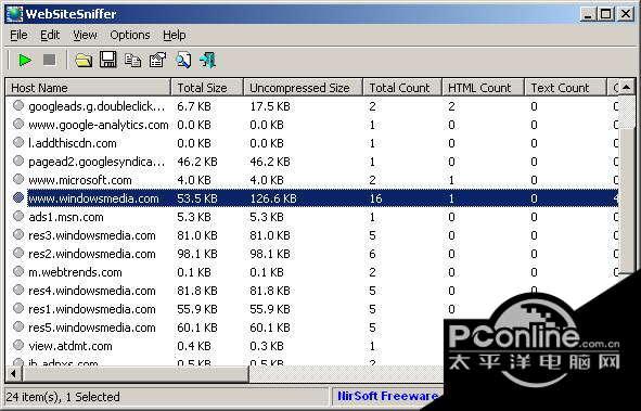 WebSiteSniffer x64 1.45截图