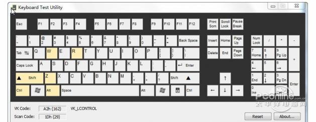 键盘按键测试软件(Keyboard Test Utility)截图