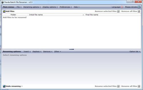 Panda Batch File Renamer(熊猫文件批量改名工具) 2.3 官方版 Panda Batch File Renamer(熊猫文件批量改名工具)