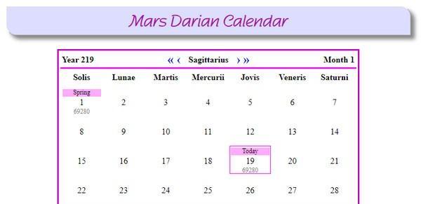 marsCalendar(火星日历)