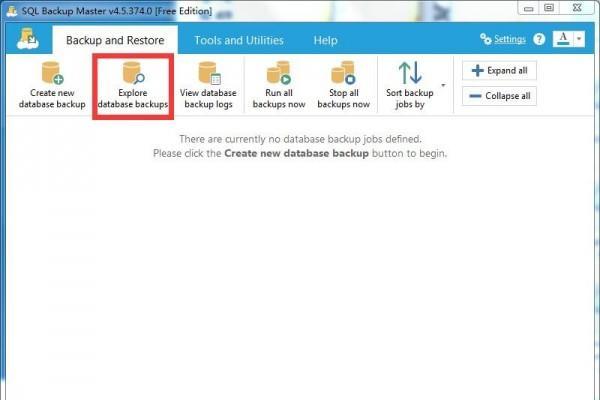 SQL Backup Master(文件备份软件)截图