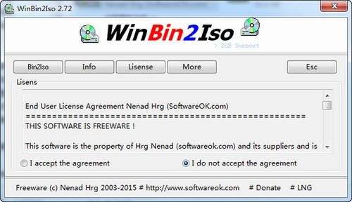 bin转ISO(WinBin2Iso)截图
