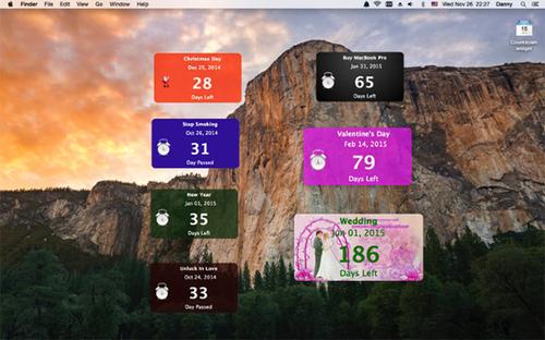 Countdown widget for Mac截图