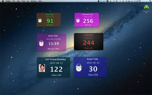 Countdown widget for Mac截图