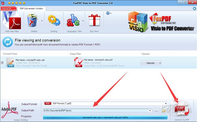 FoxPDF Visio to PDF Converter截图