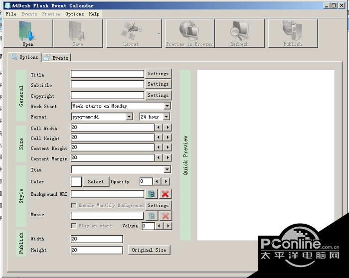 A4Desk Flash Event Calendar 3.00截图