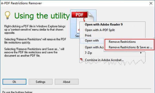 A-PDF Restrictions Remover(PDF文件解密软件)