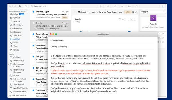 Mailspring 1.5.7截图