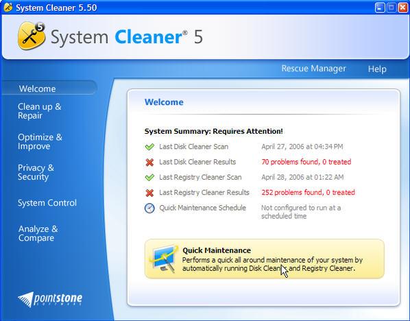系统清理工具(Pointstone System Cleaner)截图