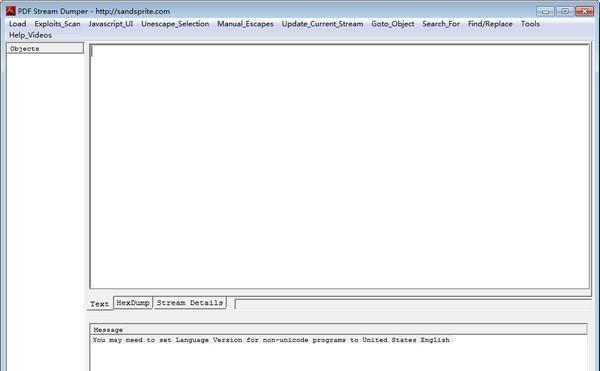 PdfStreamDumper(PDF文档分析工具)截图