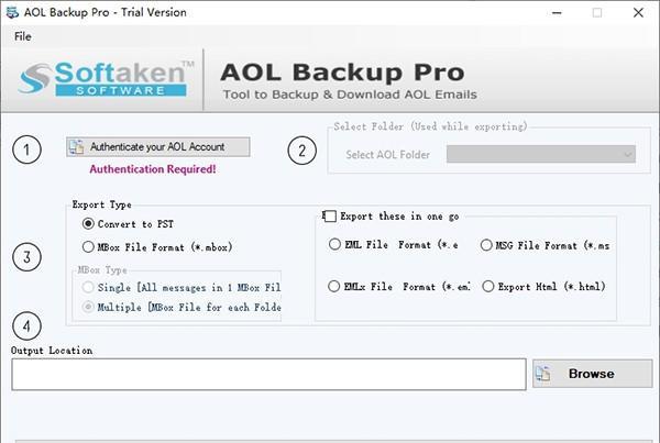 Softaken AOL Backup Pro(数据备份工具)