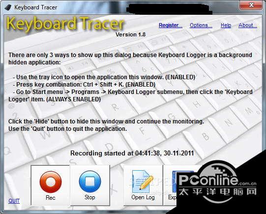 Keyboard Tracer(formerly Keyboard截图