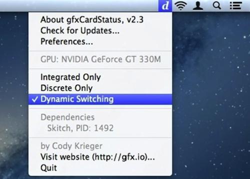 gfxCardStatus for mac截图