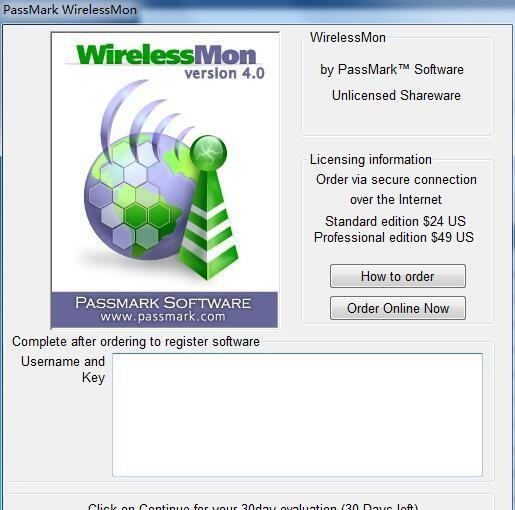 PassMark WirelessMon(无线信号扫描工具)截图