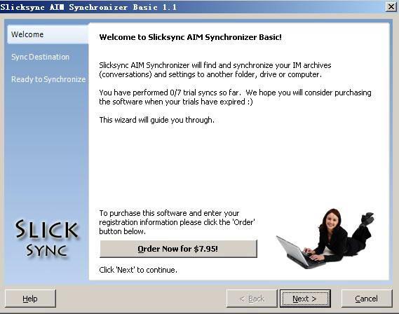 Slicksync AIM Synchronizer Basic 1.1截图
