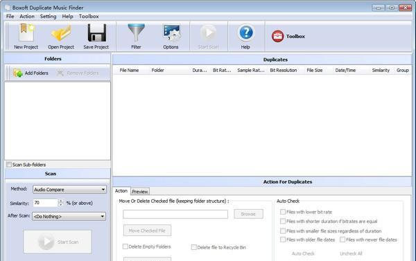 Boxoft Duplicate Music Finder(重复音频文件清理工具)