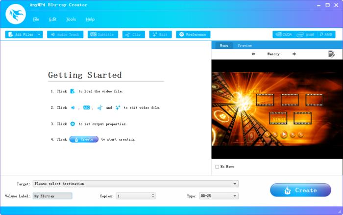 蓝光光盘制作软件(AnyMP4 Blu-ray Creator) 1.0.92 官方版 蓝光光盘制作软件(AnyMP4 Blu-ray Creator)