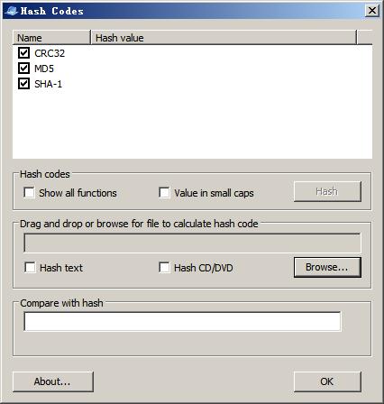 Hash Codes (文件哈希代码提取工具)截图