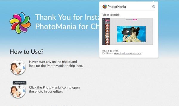 PhotoMania(在线照片滤镜Chrome插件)截图
