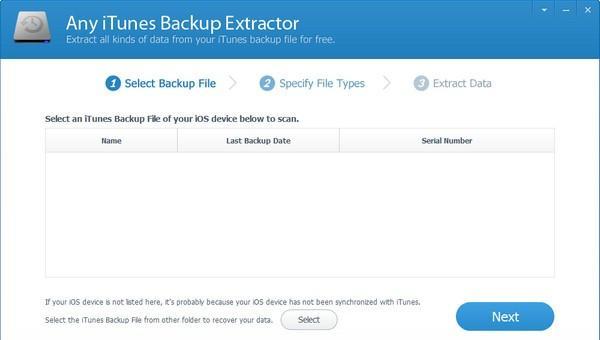 Any iTunes Backup Extractor(iTunes备份提取器)截图