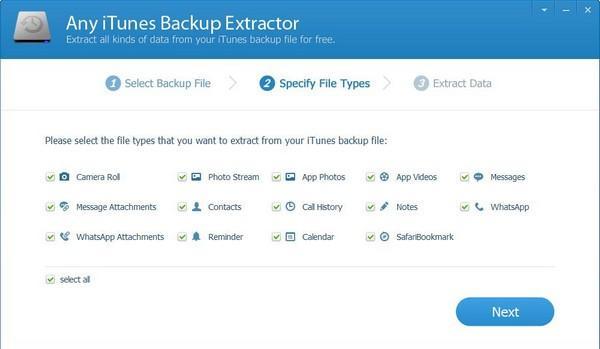 Any iTunes Backup Extractor(iTunes备份提取器)截图