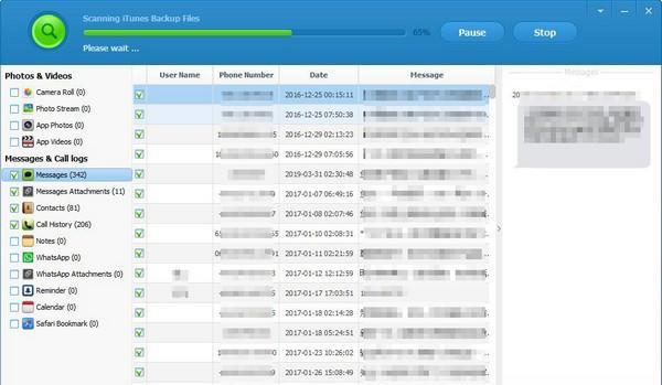 Any iTunes Backup Extractor(iTunes备份提取器)截图