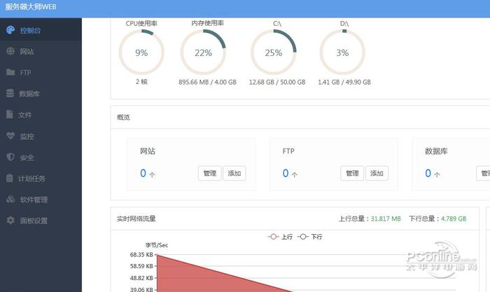 服务器管理大师软件 v1.0截图