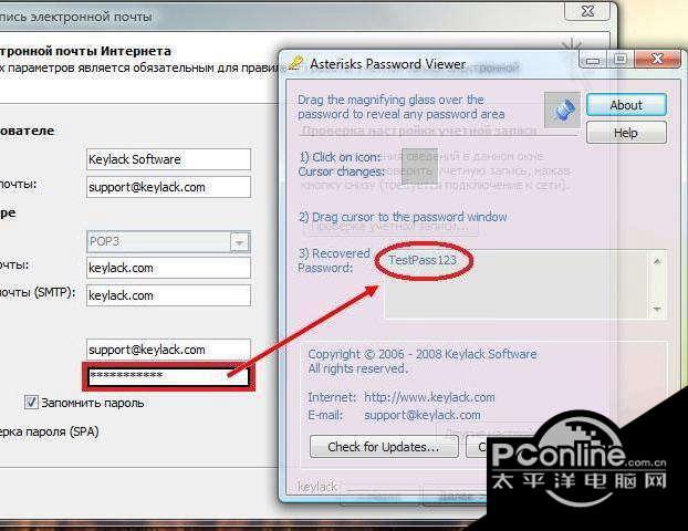 Asterisks Password截图