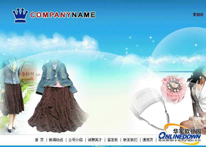 服装网上销售网站模板 2008截图