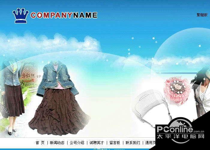 服装网上销售网站模板 2008截图