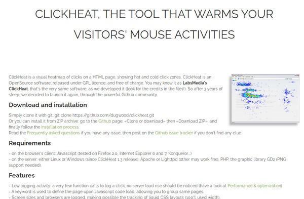ClickHeat(HTML页面点击热图) 1.0 官方版 ClickHeat(HTML页面点击热图)