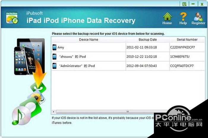 iPubsoft iPad iPhone iPod Data Recovery 2.1.9截图