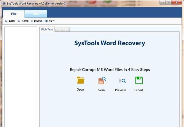 SysTools Word Recovery(Word修复软件)截图