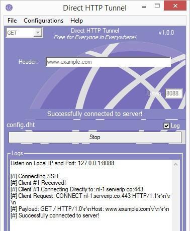 Direct HTTP Tunnel(直接HTTP客户端) 1.0.0 免费版 Direct HTTP Tunnel(直接HTTP客户端)