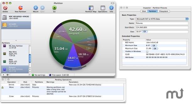 Mac硬盘分区辅助工具(iPartition)截图