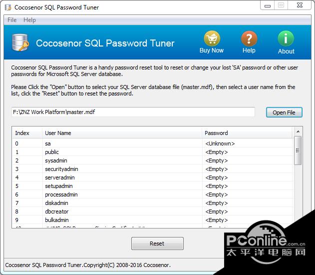 Cocosenor SQL Password Tuner 3.1.0截图
