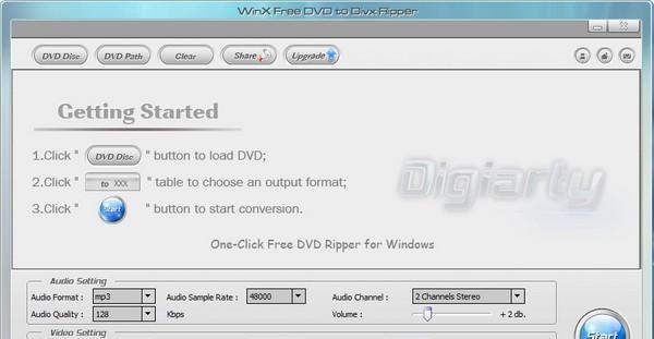 WinX Free DVD to DivX Ripper截图