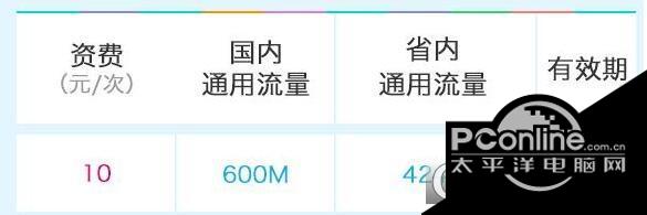 中国移动7天1G流量包9.9元订购截图