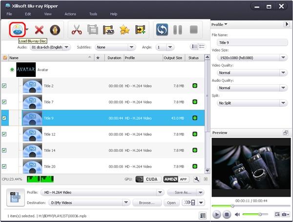 蓝光复制拷贝软件(Xilisoft Blu-Ray Ripper)截图