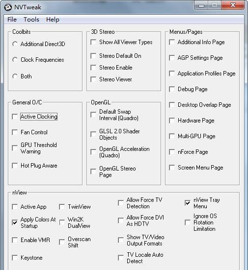 NVTweak(N卡调节工具)截图