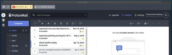 ElectronMail(邮件客户端)截图
